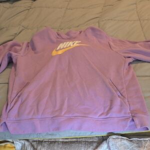Nike Lavender Sweatshirt with Yellow Logo
